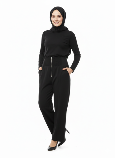[win26] Wide-Leg Zip Pants