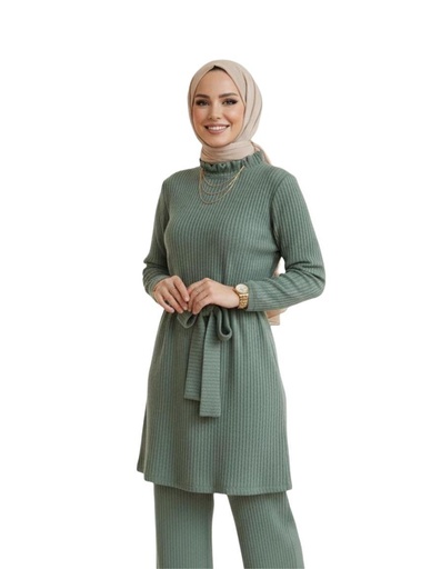 [win26] Ribbed Belted Suit