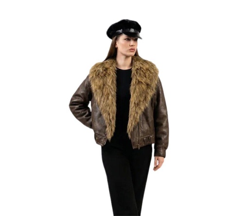 Faux Fur Collar Jacket