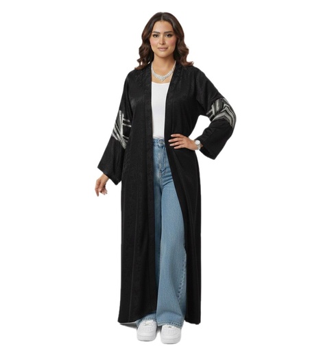 [win26] Statement Silver Embroidered Kaftan