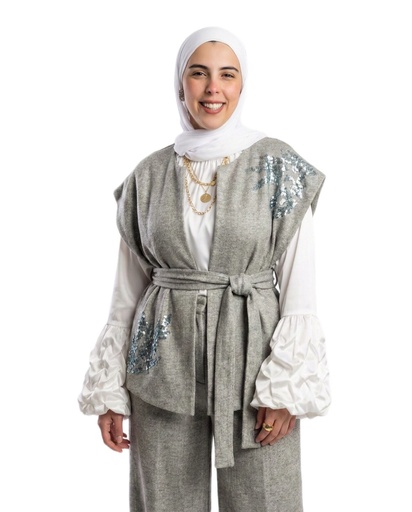 Elegant Shimmer Vest Suit