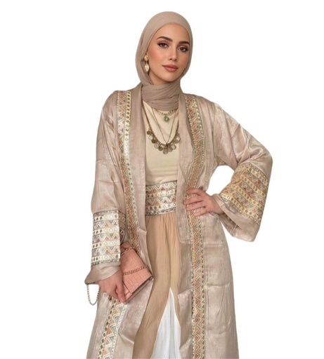 Shimmering Silk-Touch Kaftan