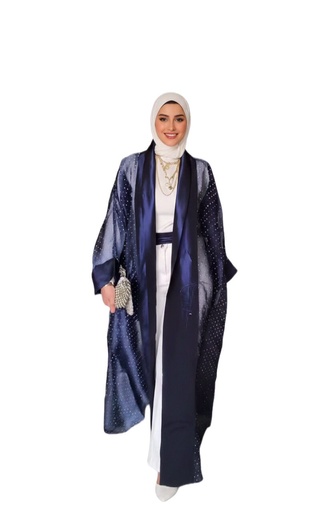 Elegant Sheer Dotted Kaftan