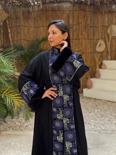 [rmd26] Midnight Bloom Embellished Kaftan