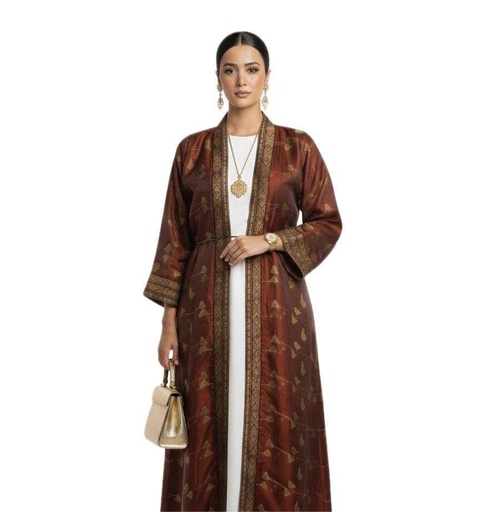 [rmd26] Royal Garnet Embellished Kaftan
