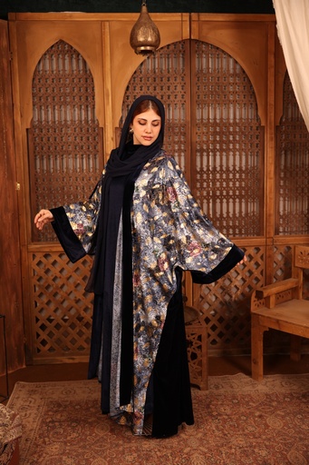 [rmd26] Baroque Feather Print Kaftan