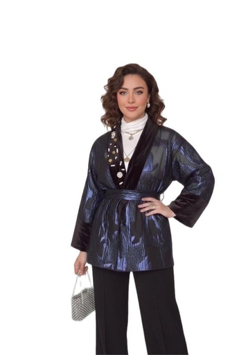 [rmd26] Organza Jacket Embellished Pantsuit