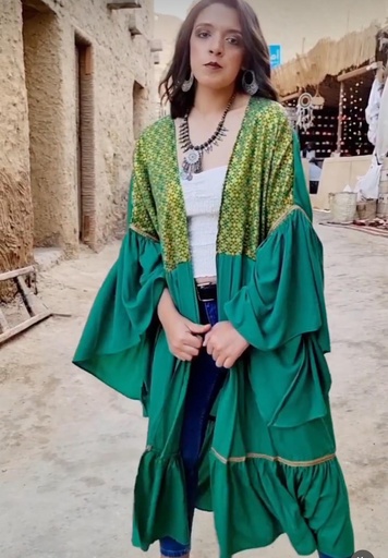 [L11-louqi] Indian Green Kaftan