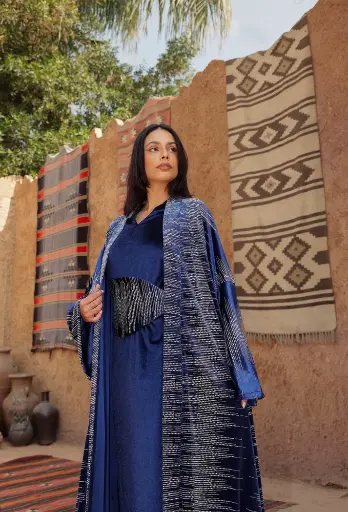 [R65-Rmd26] Studded Velvet Robe kaftan