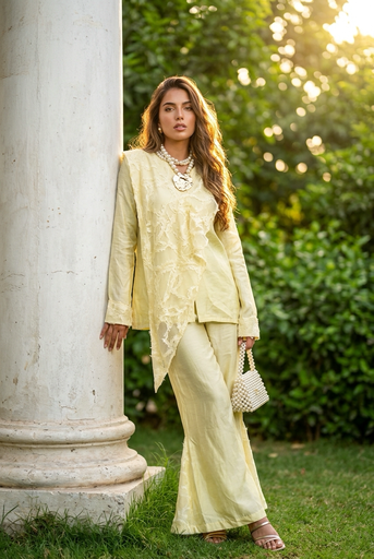 Soft Textured Layered Suit