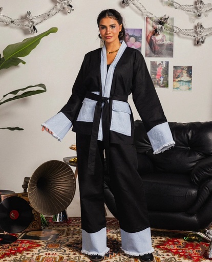 Casual Denim Pocket Suit