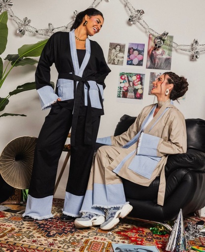 Casual Denim Pocket Suit