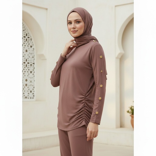 Button Sleeve Casual Suit