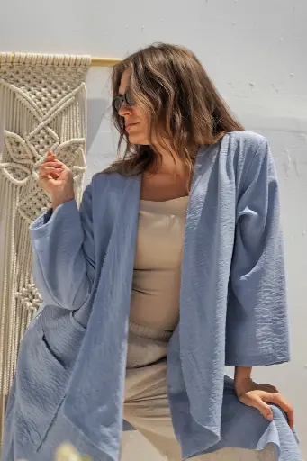 Textured Linen Cardigan