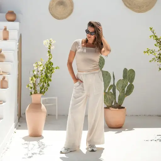 Linen Wide Leg Pants