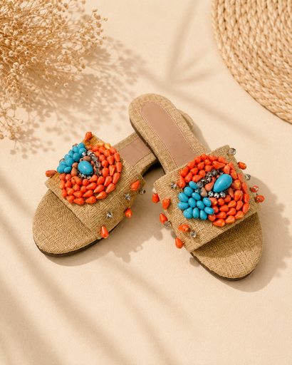 [sum26] Sunset Oasis Slippers
