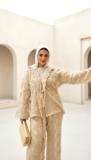 [sum26] 3D Floral Lace Mesh Suit