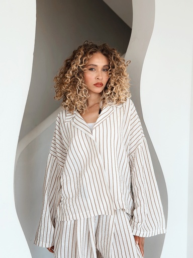 [sum26/29] Casual Striped Linen Suit