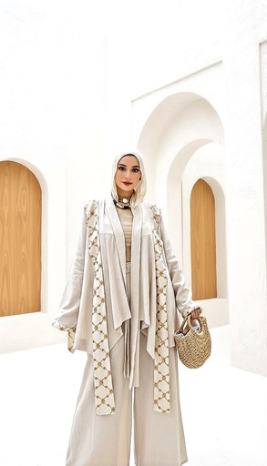 Embroidered Kimono Linen Suit