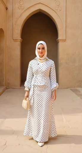 [sum26/Ri/138] Polka Dot Skirt Suit