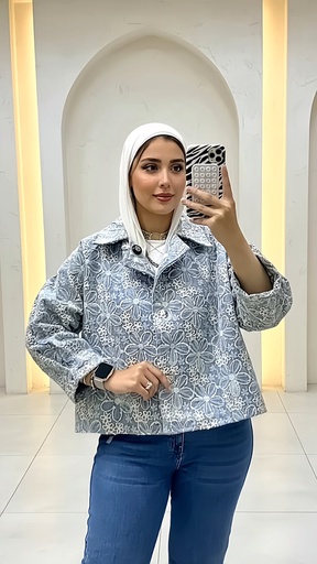 [sum26] Floral Denim Jacket