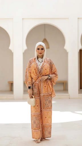 [sum26] Indian Print Linen Suit