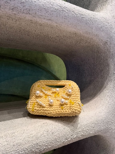 [sum26] Sunshine Crochet Pearl Bag