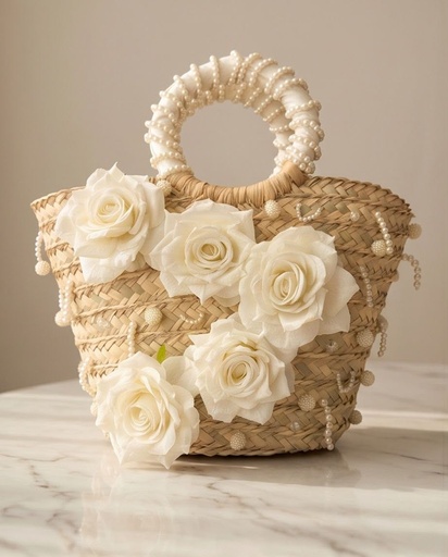 [sum26] Floral Beach Bag