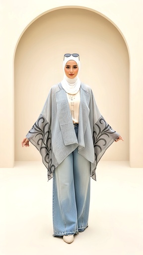 [sum26] Embroidered Sleeves Cardigan 