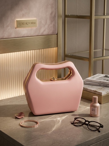 Blush Cutout Clutch