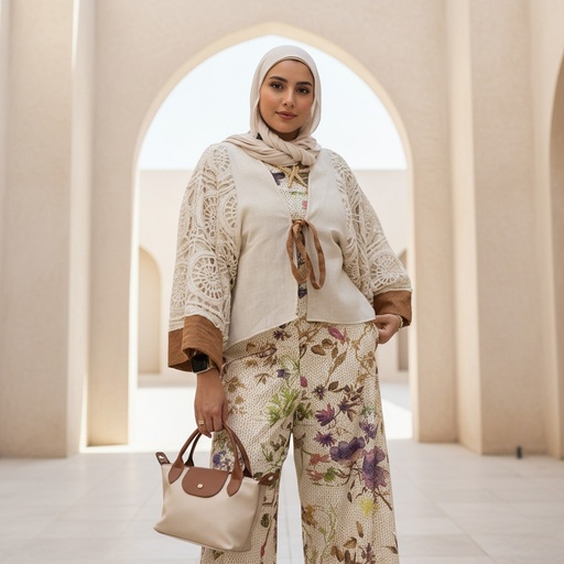 [sum26] Lace Sleeve Vest Suit