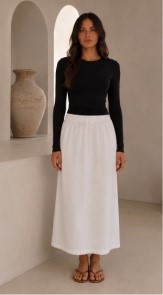 [sum26] Lining Lycra Skirt 