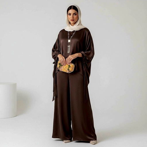 Shimmer High-Low Poncho Suit