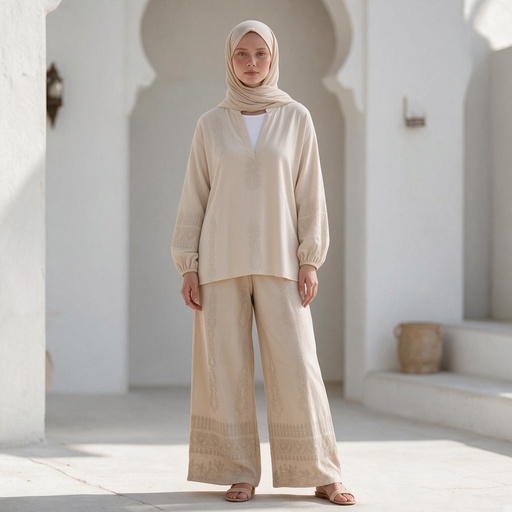[sum26] Embroidered Linen Suit(C)(2p)