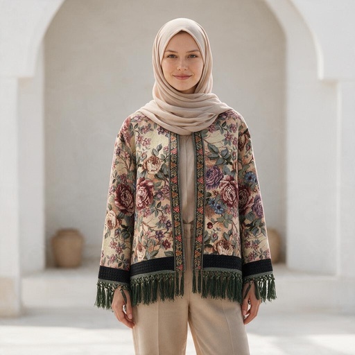 [win27] (S)Floral Embroidered Jacket