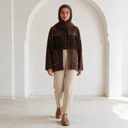 Suede Fringe Jacket
