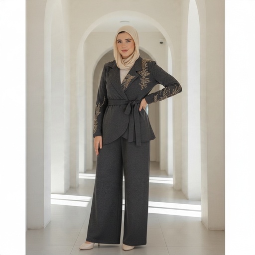 Shimmery Jacket Pants Suit (S)(2P)