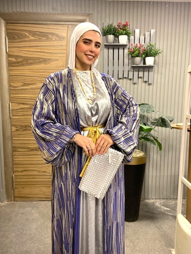 GHAILAM Shimmer Pleated Kaftan