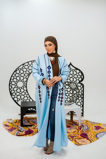 Hexagon Embroidered Kimono